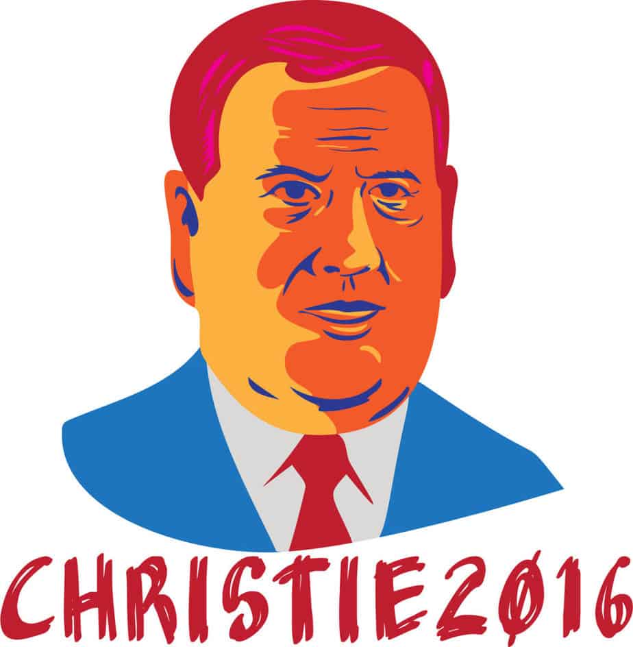 Illustration showing Christopher James "Chris" Christie Governor of New Jersey