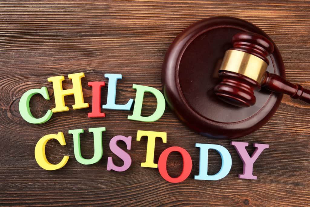 child custody with colorful magnet letters