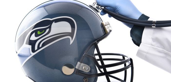 NFL Concussion Seahawks helmet