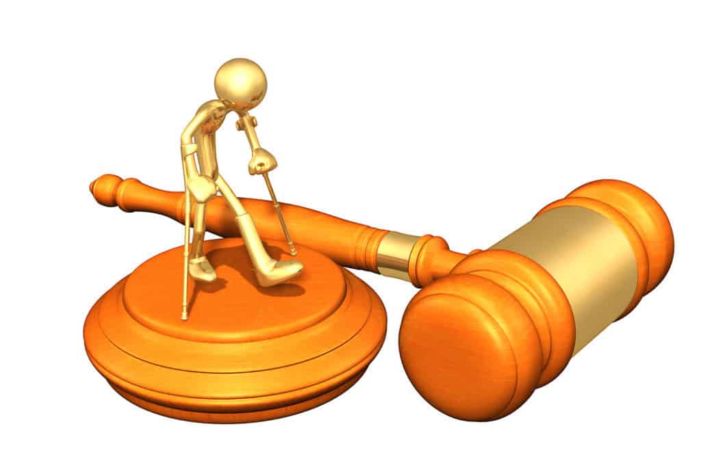 Injury Legal Gavel Concept 3D Illustration