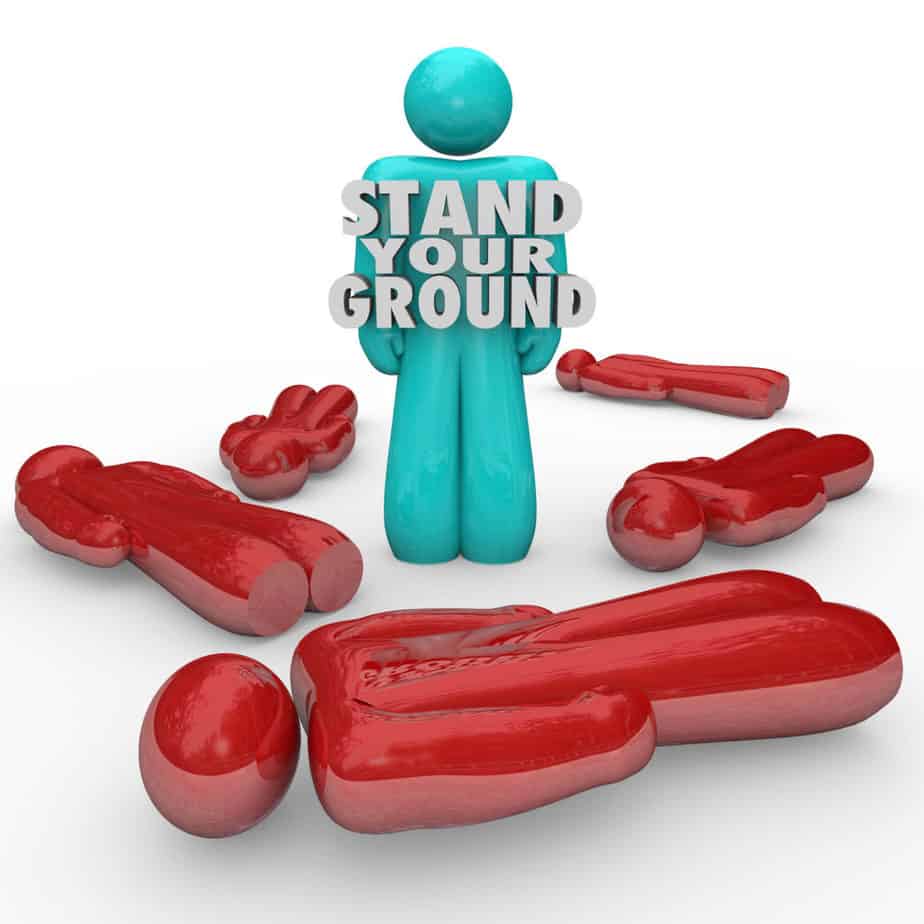 Stand Your Ground Person Self Defense Standing