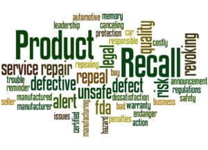 Product Recall word cloud concept on white background