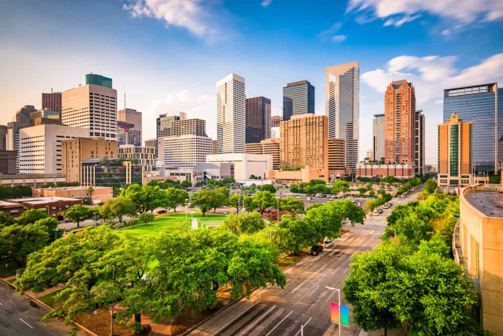 Houston, Texas, USA downtown city skyline