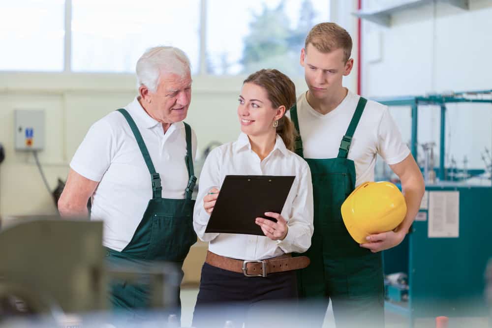 photo of workers and lawyer