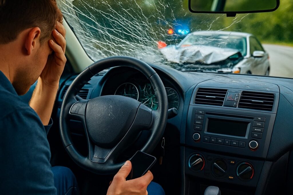 car crash with no airbag deployment