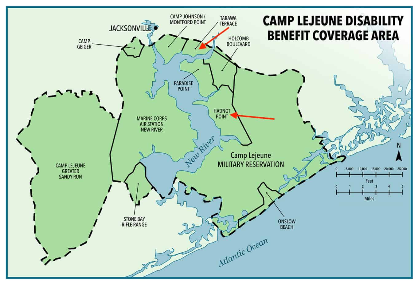 camp lejeune map