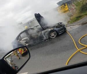 mercedes c-class fire