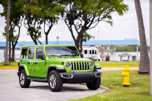 photo of green jeep wrangler