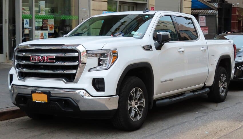 2020 GMC Sierra white truck